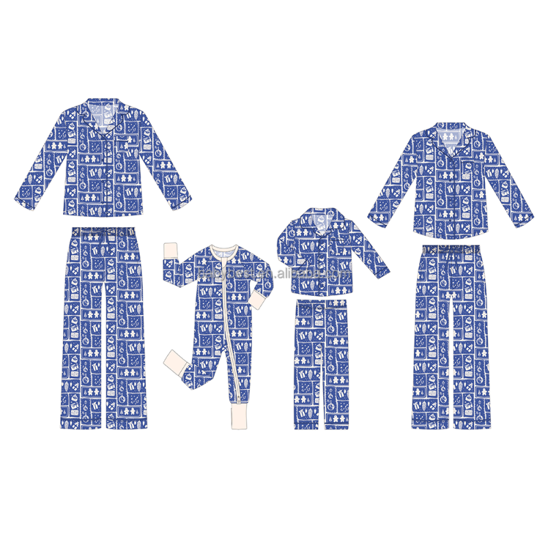 Christmas Pajamas Factory - OEM Family Printing Casual Breathable Bamboo New Style Adult