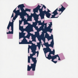 Bamboo Pajamas Factory - Custom Printing Long Sleeves Loungewear Winter Warm Casual Kids