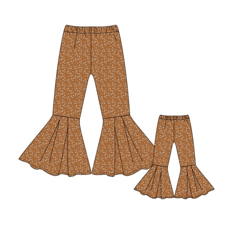 Flared Trousers Manufacturer - Custom Girl Autumn Clothes Mom and Me Bell Bottom Pants