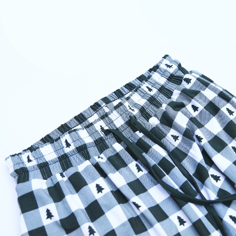 Women Sleepwear Supplier - Custom Adult Pyjamas Long Sleeve Matching Christmas Bamboo Set