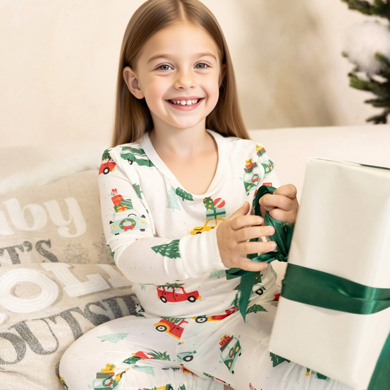 Women Pajamas Supplier - Custom New Printing Christmas Family Pajamas Set Casual Winter