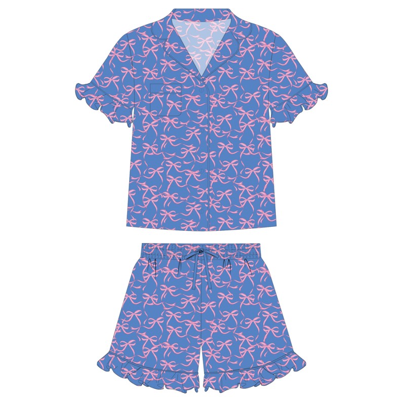 Women Pajamas Factory - Custom Women's Bamboo with Long Sleeves New Valentine's Day Design