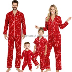Family Pajamas Set Supplier - High Quality Bamboo New Print Mommy and Me Baby Zipper Romper