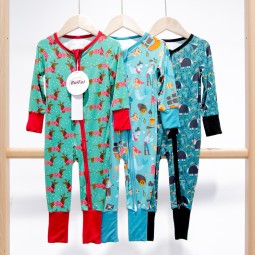 Baby Pajamas Set Manufacturer - Wholesale Custom Print Bamboo Spandex Long Sleeve Set