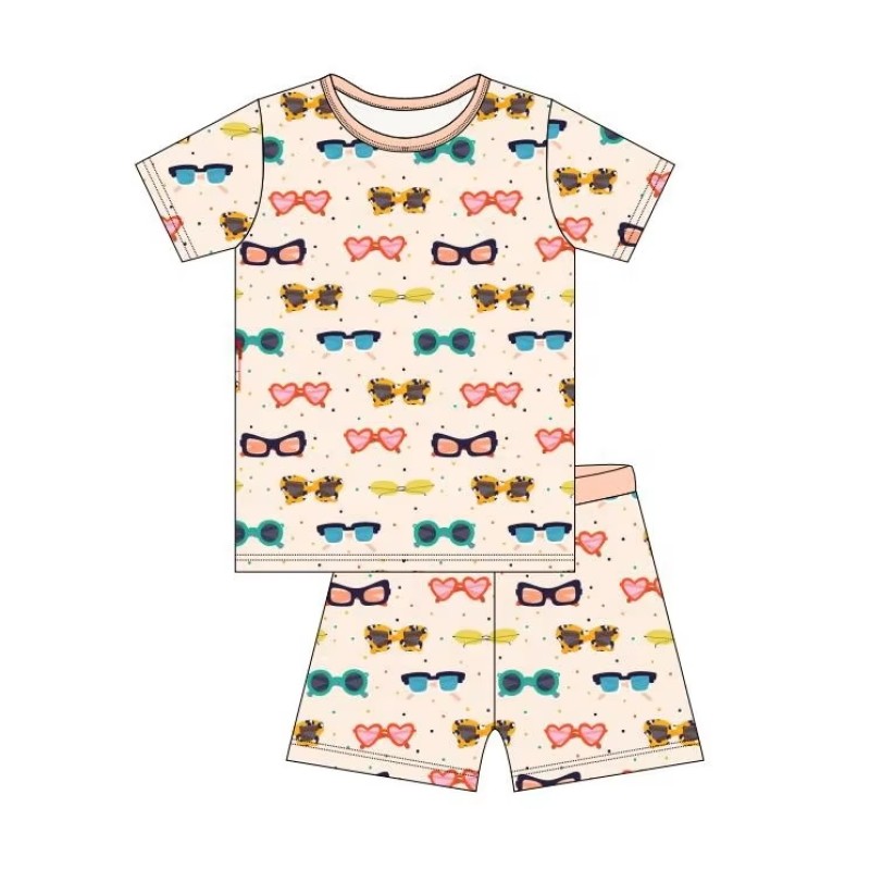 Baby Pajamas Set Supplier - Wholesale Custom Bamboo Summer New Printing Casual Short Shirt