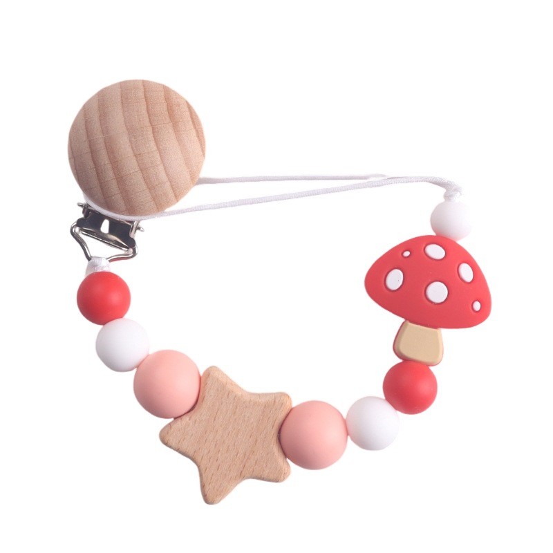Pacifier Chain Supplier - Silicone with Fox Daisy Chain Anti-Dropping Convenient Clip