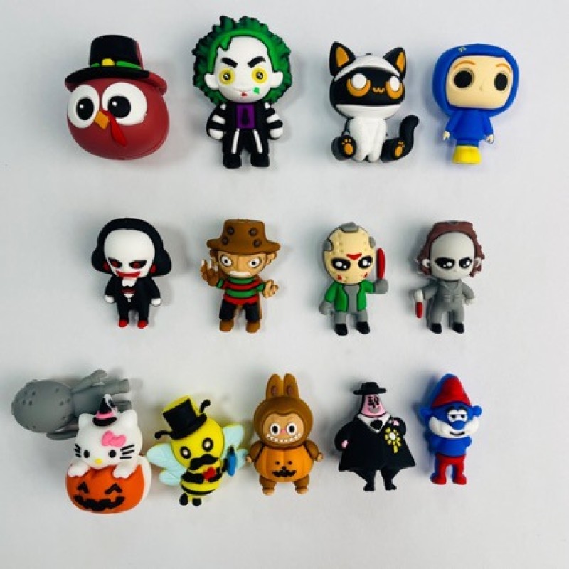 Jewelry Making Supplier - Halloween 3D Pumpkin Bat Ghost Silicone Beads for DIY Accessories