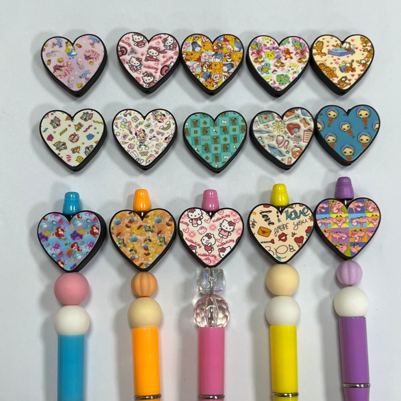 Silicone Beads Manufacturer - 3D Merlot Cartoon KT Cat Kulomi Beaded Pen Jewelry Making