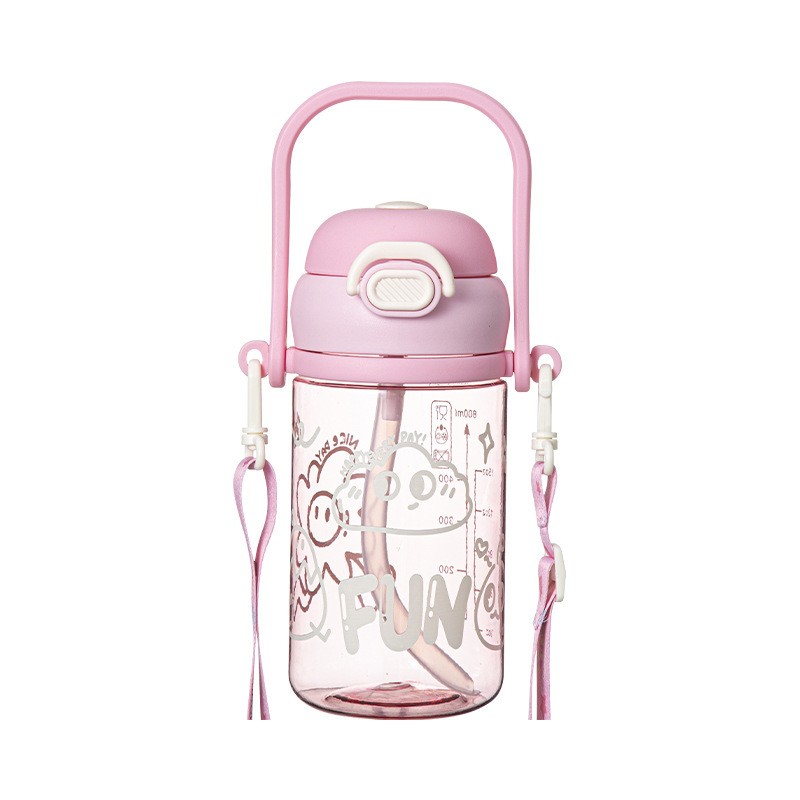 Sippy Cup Factory - 270ml PP Portable Large Diameter with Suction Tube for Children