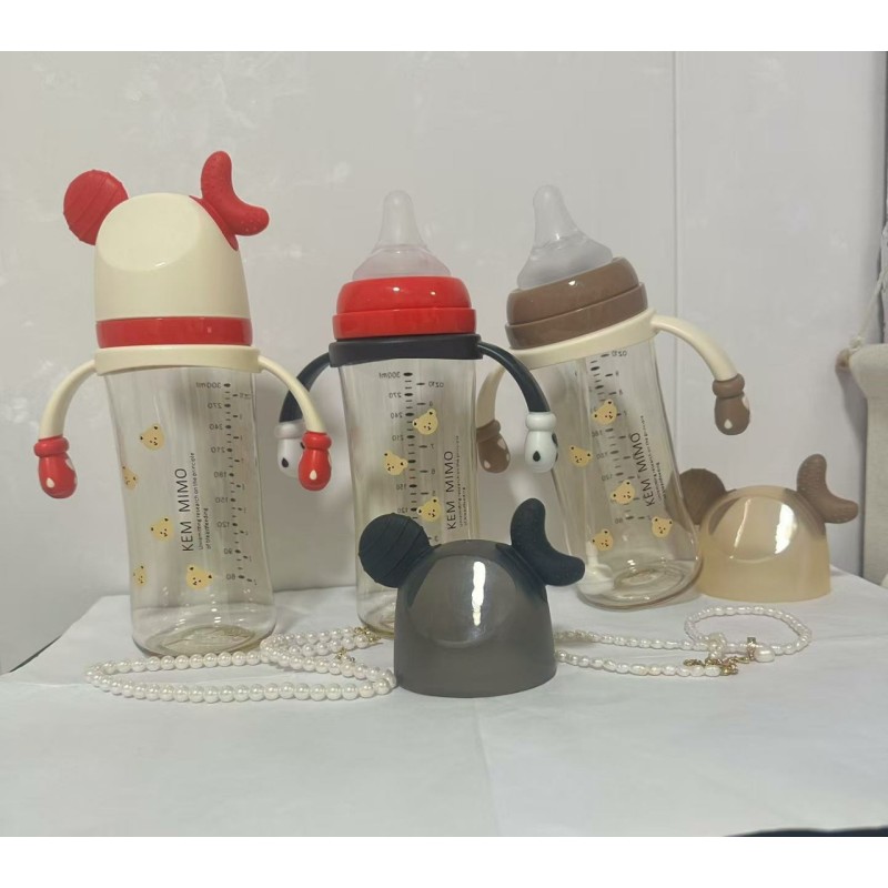 Feeding Bottle Manufacturer - BPA Free 150ml with Handle 280ml with Straw Animal Pattern