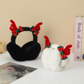 Earmuffs Supplier - Cute Antler Plush Foldable Winter Warm with Thickened Rabbit Hair