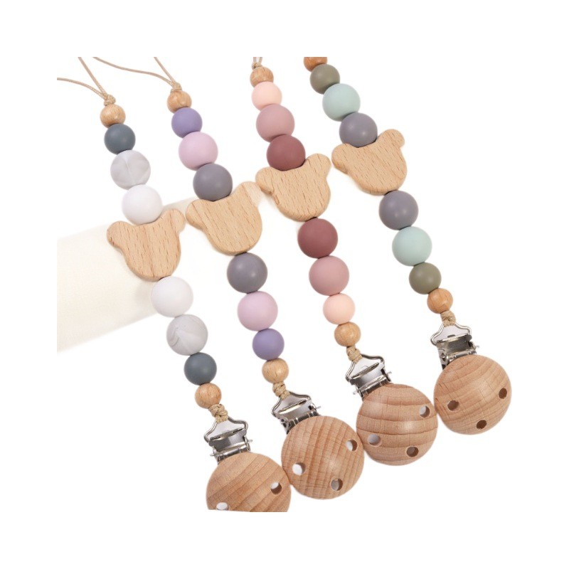 Pacifier Chain Manufacturer - Cartoon Mushroom Anti-Drop Silicone Cute Animal Design