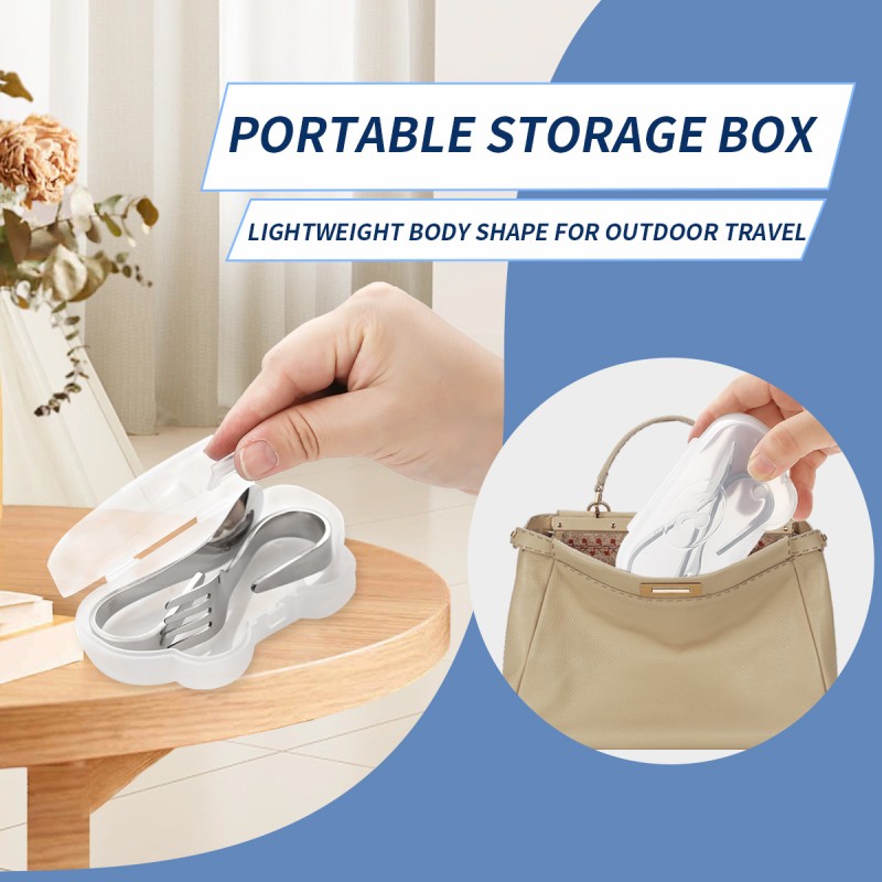 Baby Utensils Factory - SUS 304 Stainless Steel Fork and Spoon Set PP Material