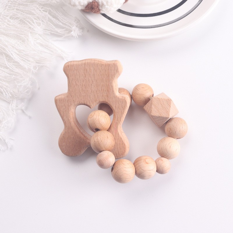 Pacifier Chain Factory - Cartoon Shaped Beech Wood DIY for Bracelet Grinding Rod