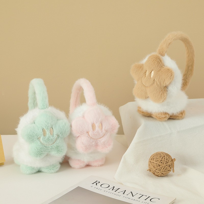 Earmuffs Supplier - Cute Star Super Soft Plush Winter Warm Fleece-Lined Adjustable for Girls