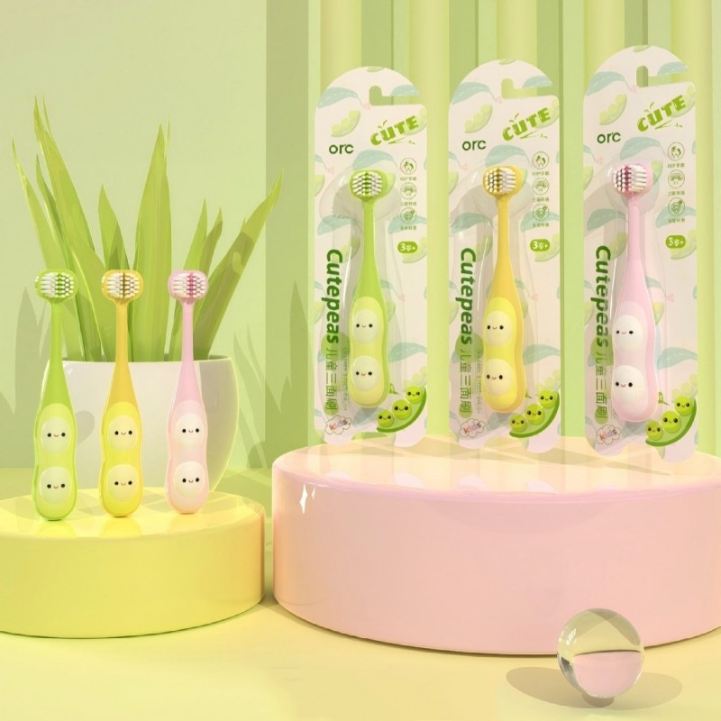 Toothbrush Factory - 3 Sided Baby Toothbrush Triple Bristle Kids Training 4-12 Years