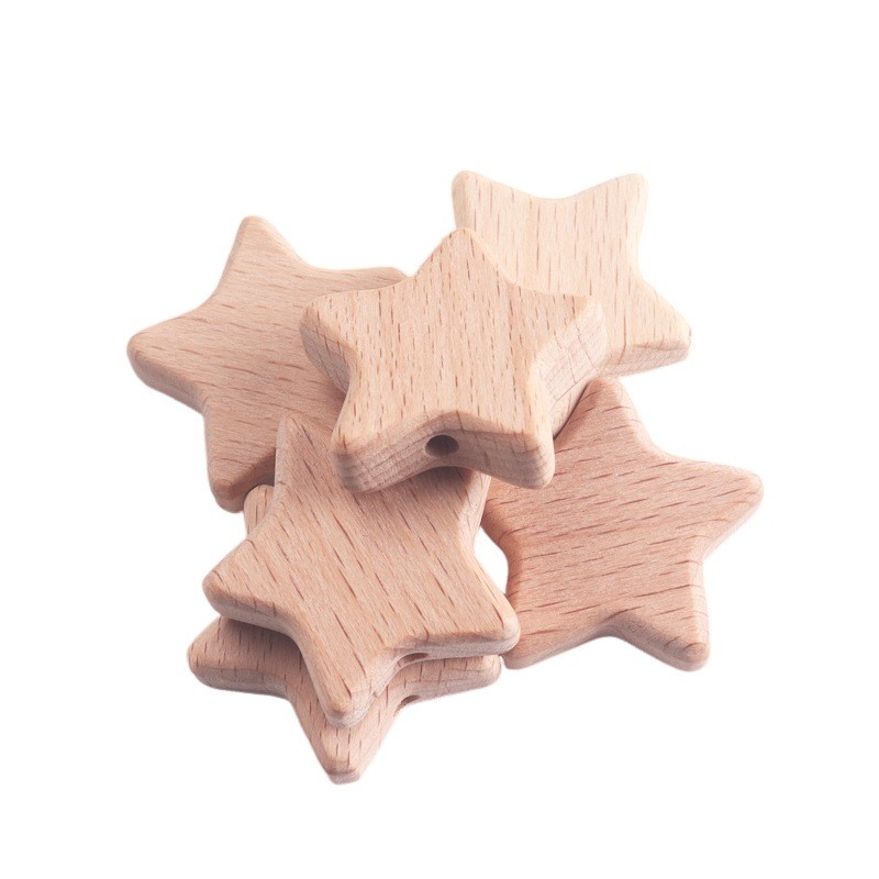 Wood Toy Factory - 5pcs/set Soft Wood Teether Gift Set for Newborns Gender Neutral