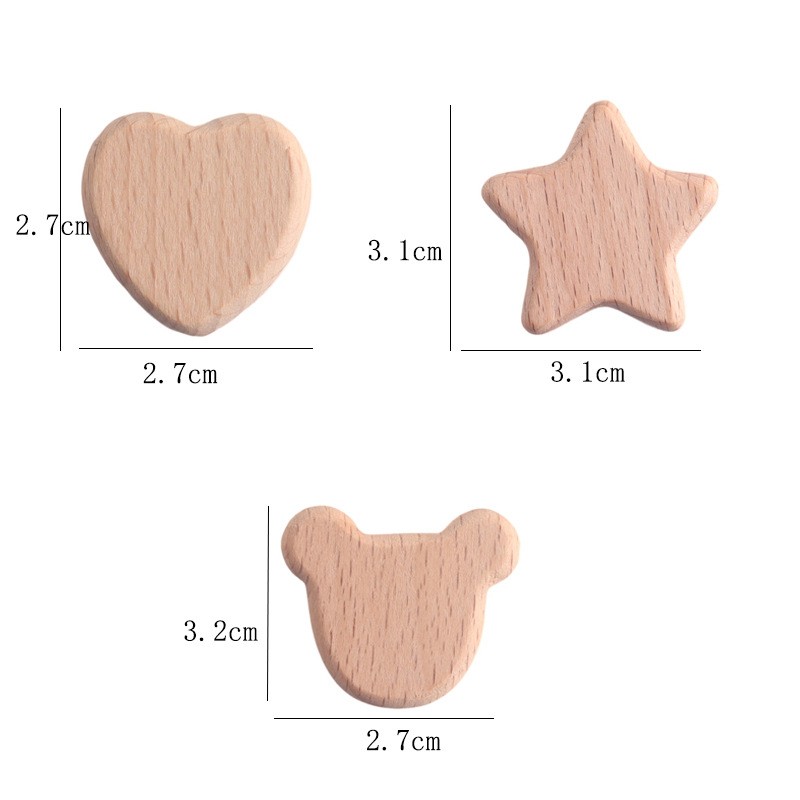 Wood Toy Factory - 5pcs/set Soft Wood Teether Gift Set for Newborns Gender Neutral
