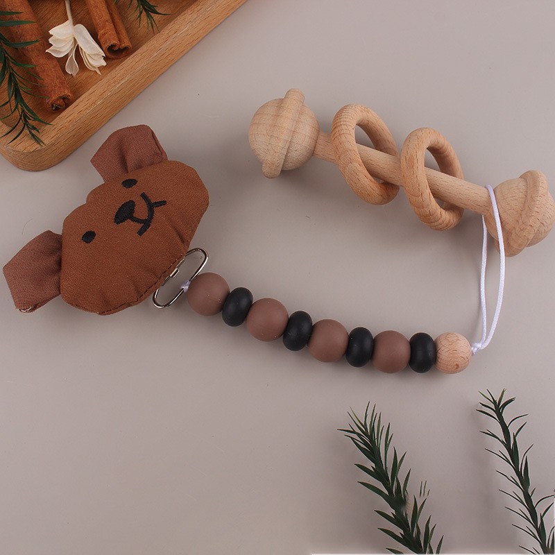 Pacifier Chain Factory - Cartoon Fruit Anti-Drop Silicone with Daisy Chain Toy