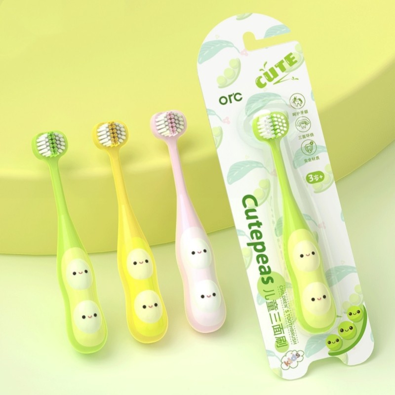 Toothbrush Factory - 3 Sided Baby Toothbrush Triple Bristle Kids Training 4-12 Years