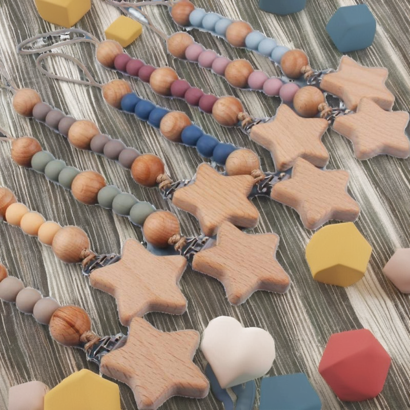 Baby Pacifier Chain Supplier - Halloween Cartoon Five-Pointed Star Anti-Drop Gum Chain