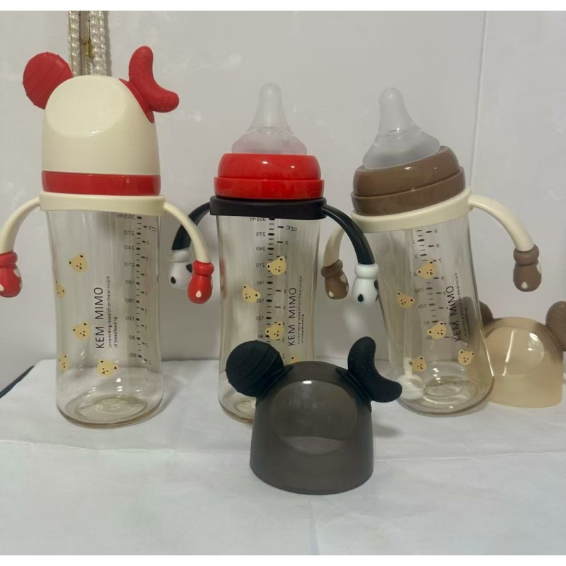 Feeding Bottle Manufacturer - BPA Free 150ml with Handle 280ml with Straw Animal Pattern
