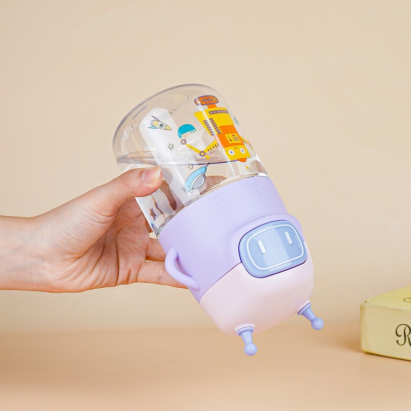 Drink Cup Supplier - Silicone Cartoon Bear Learn to Drink with Three Handles for Kids