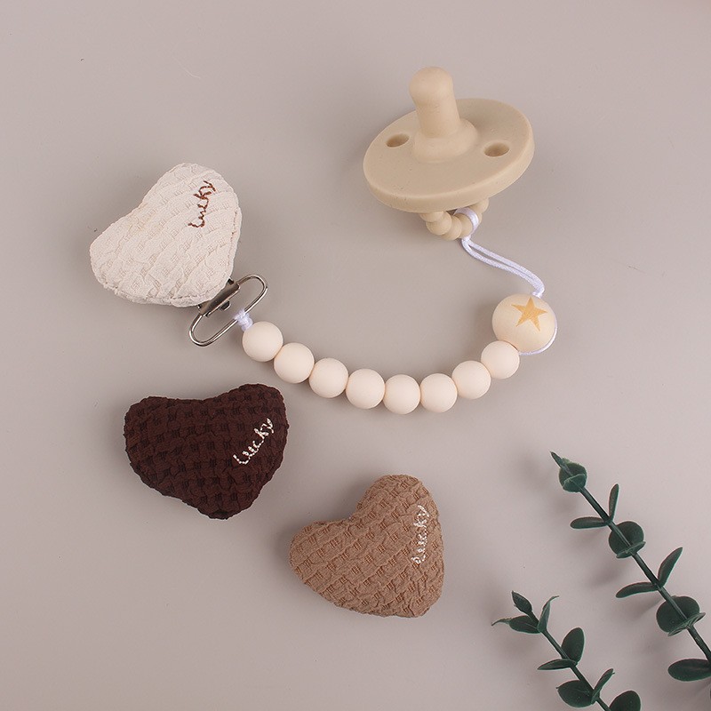 Baby Products Supplier - Cute Beech Clip Mushroom Silicone Pacifier Chain for Babies
