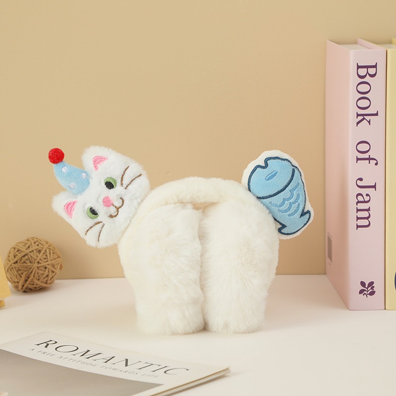 Earmuffs Factory - Autumn Winter Warm Plush Penguin Cute Folding Outdoor Riding Cold-Proof