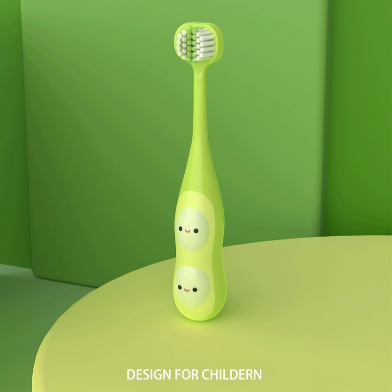 Toothbrush Factory - 3 Sided Baby Toothbrush Triple Bristle Kids Training 4-12 Years