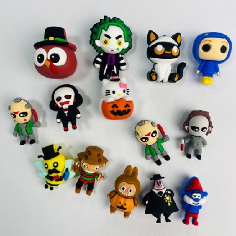 Jewelry Making Supplier - Halloween 3D Pumpkin Bat Ghost Silicone Beads for DIY Accessories