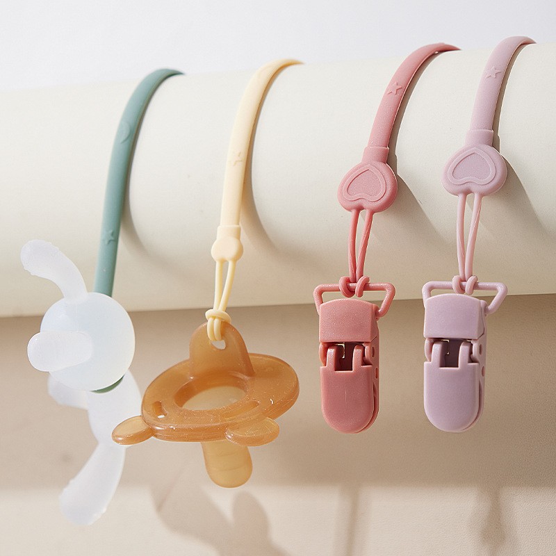 Pacifier Chain Manufacturer - Small Cartoon Mushroom Anti-Drop with Five-Pointed Star Clip