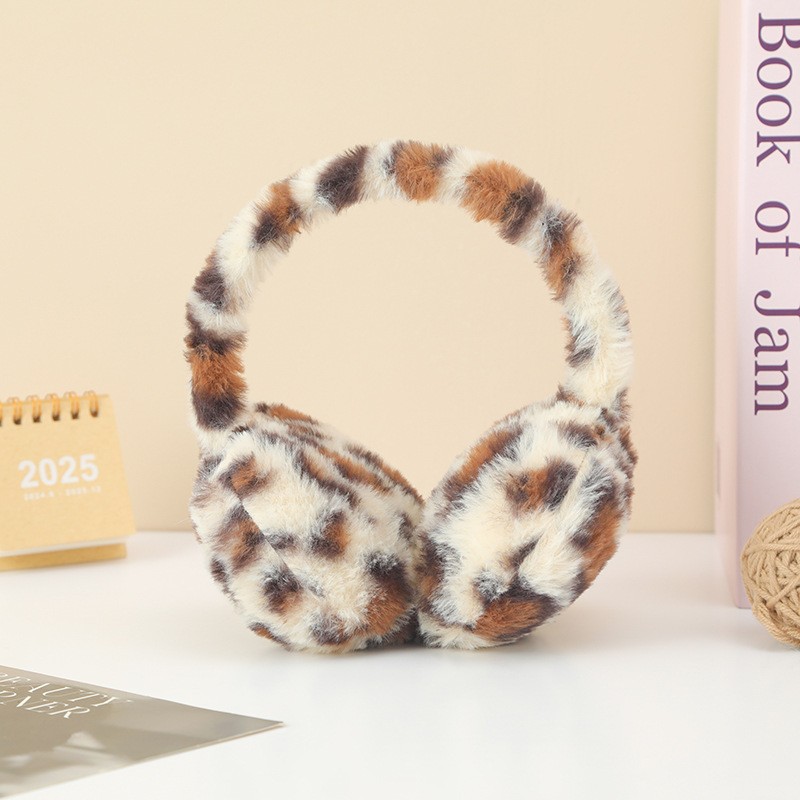 Ear Muffs Factory - New Leopard Plush Soft Warm Joker Windproof Earmuffs for Kids