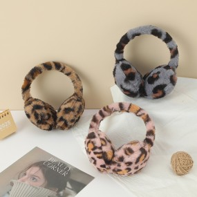 Ear Muffs Factory - New Leopard Plush Soft Warm Joker Windproof Earmuffs for Kids