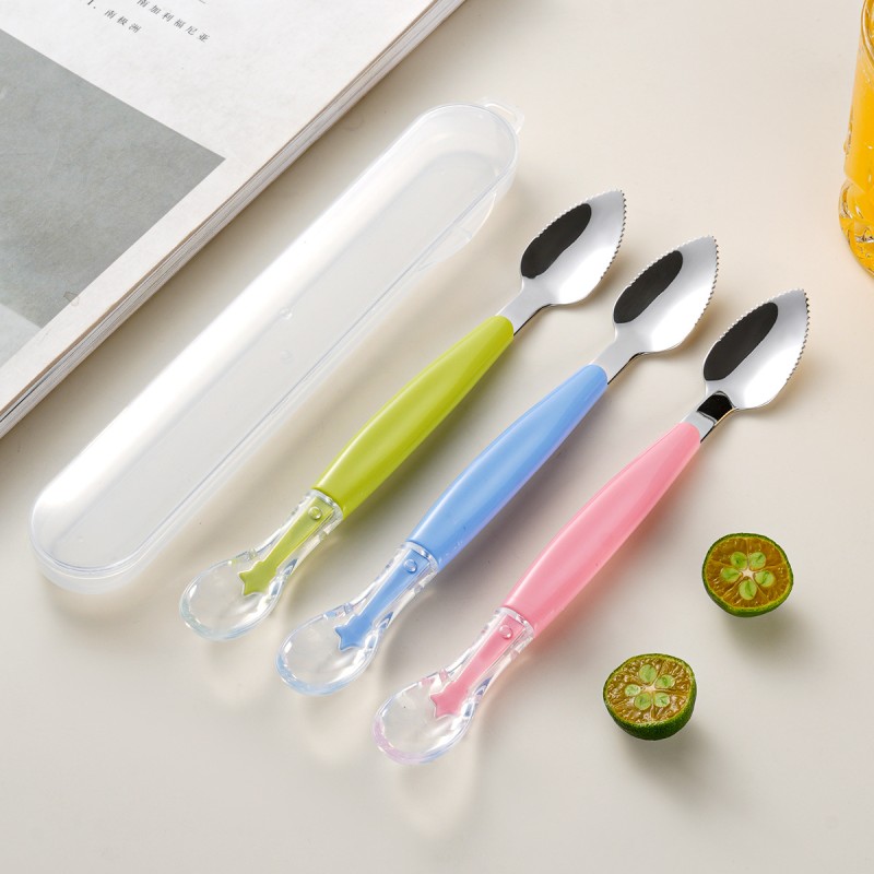 Feeding Tools Supplier - Stainless Steel Spoon Fork Set Easy-to-Use for Baby Feeding