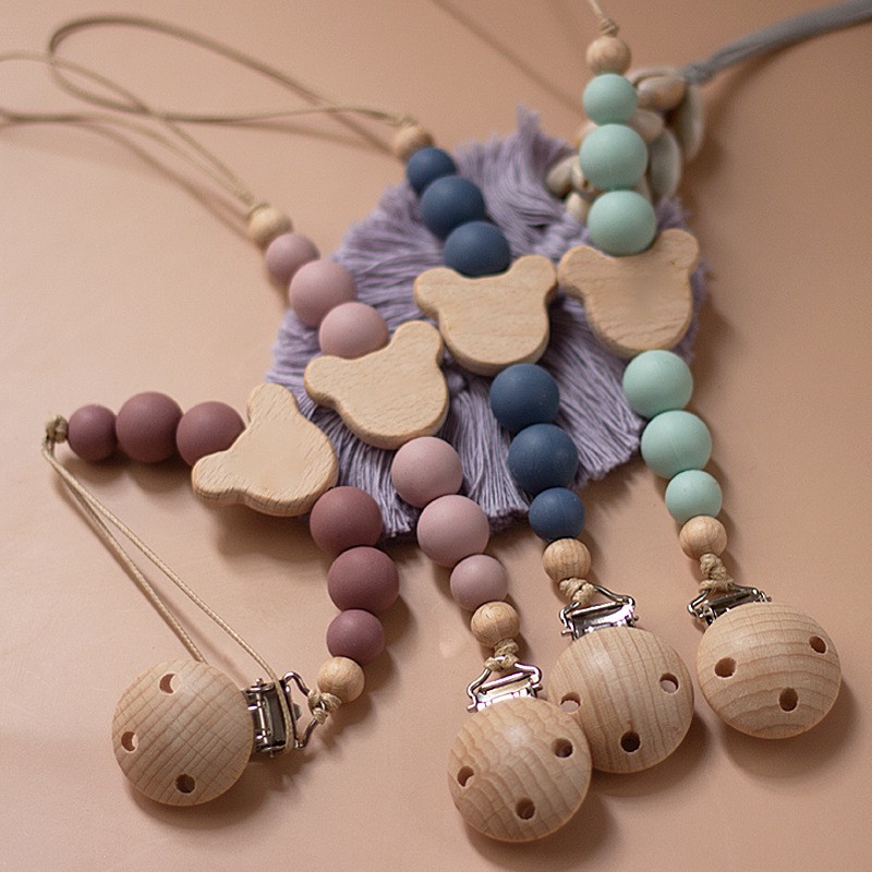 Pacifier Chain Manufacturer - Cartoon Mushroom Anti-Drop Silicone Cute Animal Design