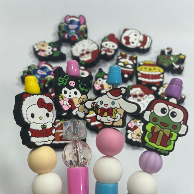Silicone Beads Manufacturer - 3D Drop Beads DIY Pen Halloween Frozen Character Soft