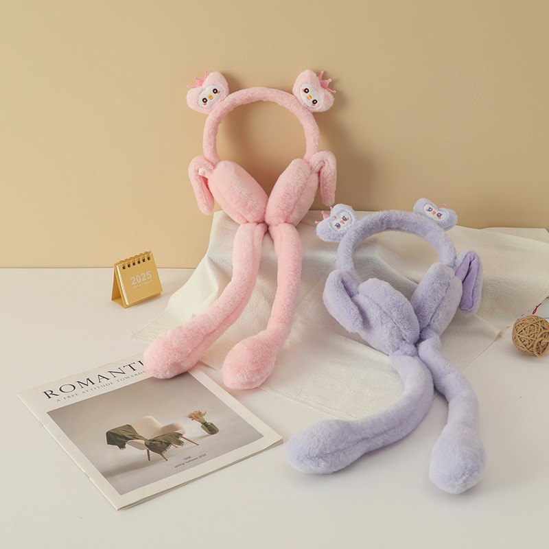 Ear Muffs Manufacturer - Cute Cartoon Crown Winter Moving Airbag Plush Warm for Children