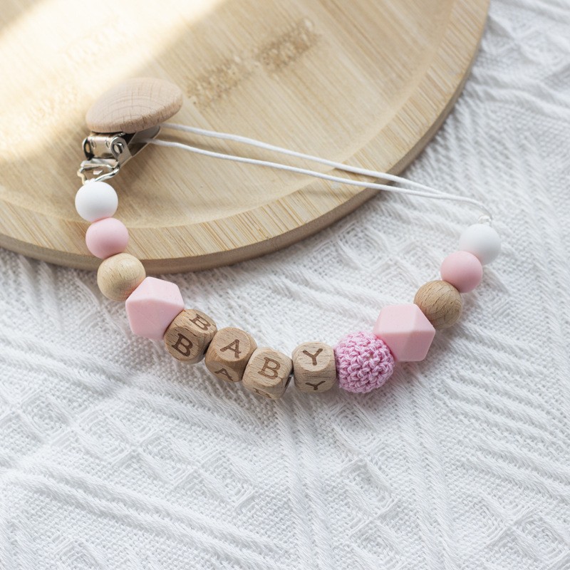 Baby Toy Factory - Bear Series Silicone Beaded Nipple Chain Anti-Drop with Chain Clip