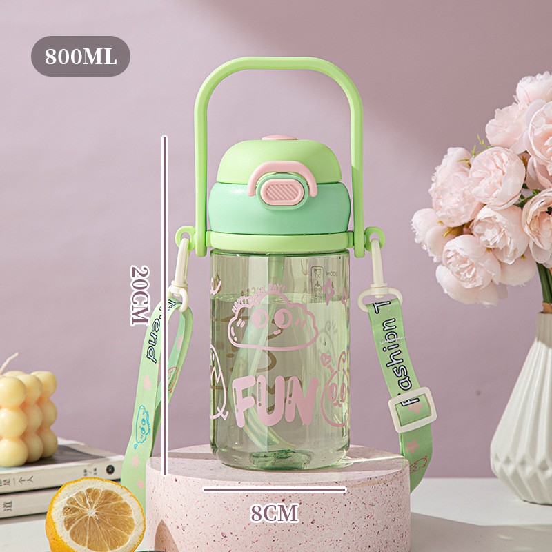Sippy Cup Factory - 270ml PP Portable Large Diameter with Suction Tube for Children