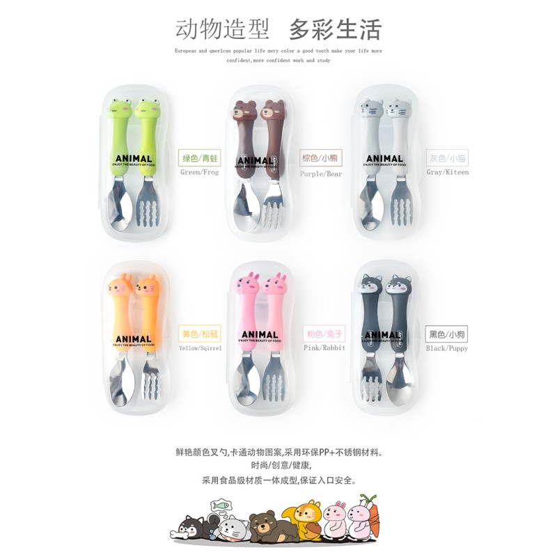 Baby Spoon Set Manufacturer - Stainless Steel Easy-to-Use Fork Set Kids Safe & Healthy