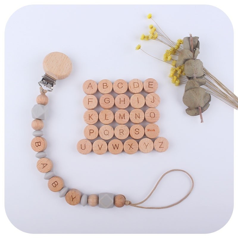 Wooden Teether Manufacturer - Wooden Ring with Cotton Material Dental Grinding Tool