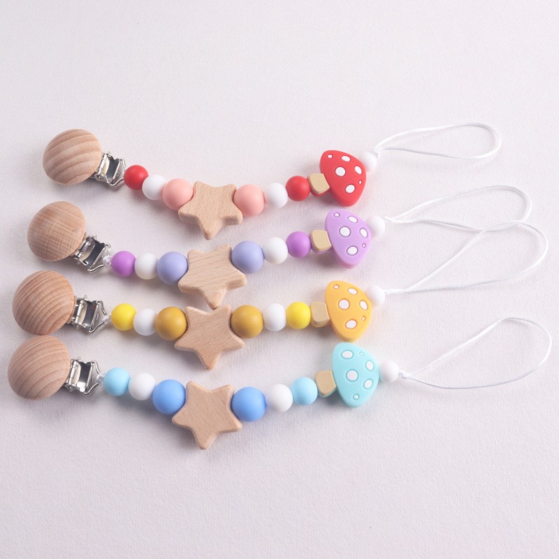 Pacifier Chain Supplier - Silicone with Fox Daisy Chain Anti-Dropping Convenient Clip