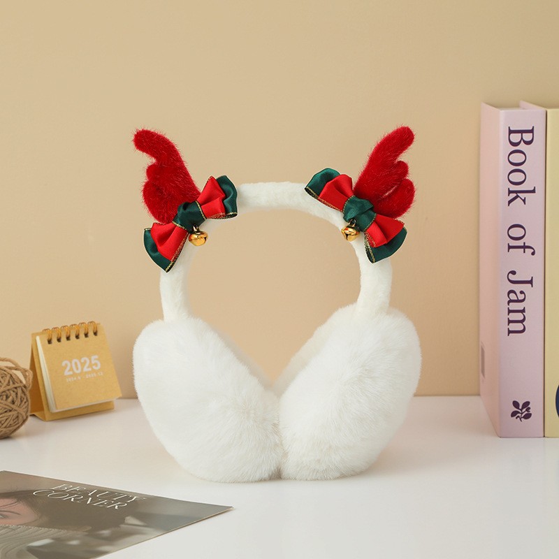 Earmuffs Supplier - Cute Antler Plush Foldable Winter Warm with Thickened Rabbit Hair