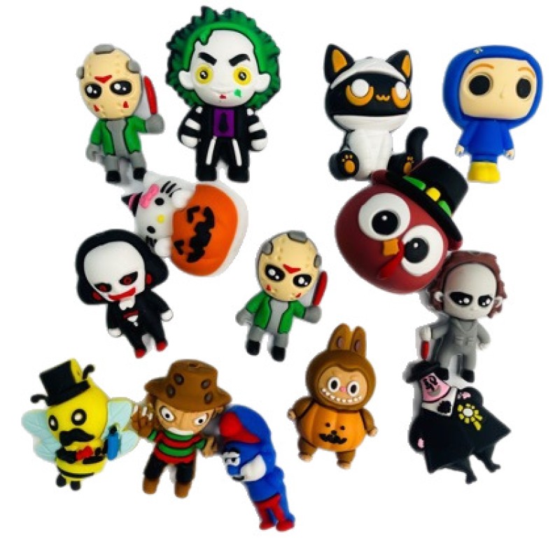 Jewelry Making Supplier - Halloween 3D Pumpkin Bat Ghost Silicone Beads for DIY Accessories