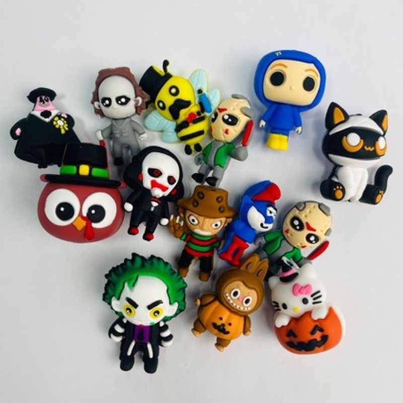 Jewelry Making Supplier - Halloween 3D Pumpkin Bat Ghost Silicone Beads for DIY Accessories