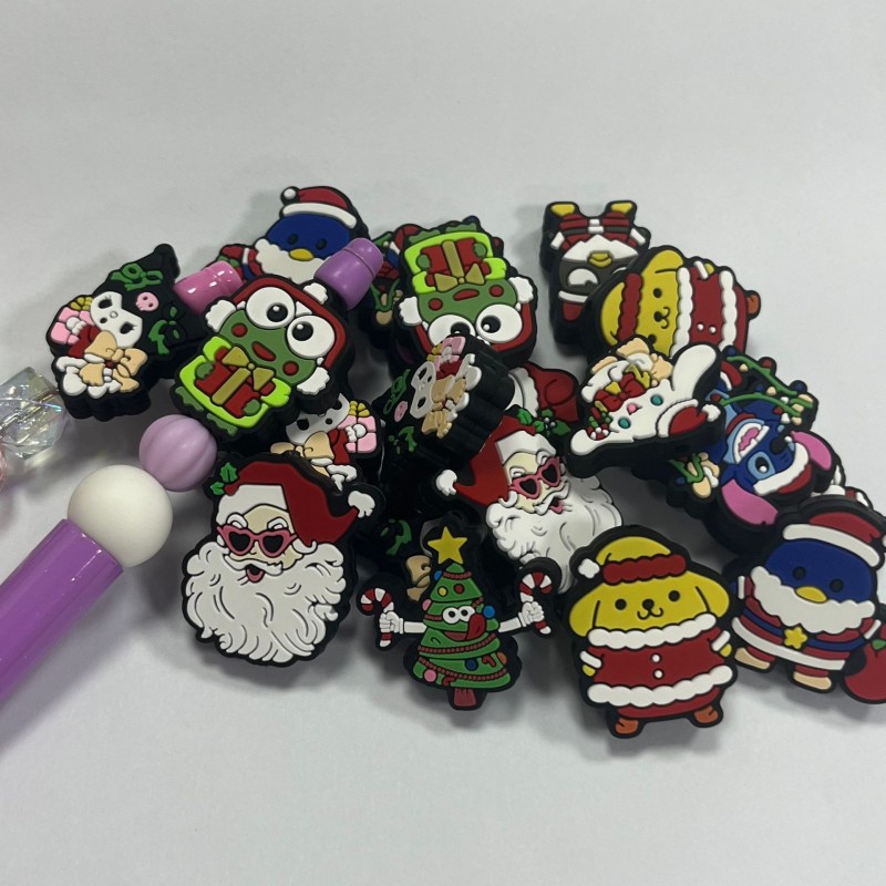 Silicone Beads Manufacturer - 3D Drop Beads DIY Pen Halloween Frozen Character Soft