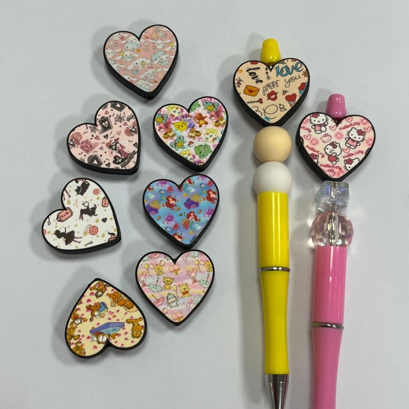 Silicone Beads Manufacturer - 3D Merlot Cartoon KT Cat Kulomi Beaded Pen Jewelry Making