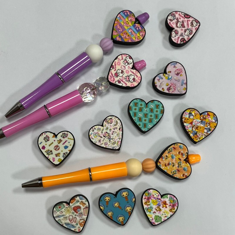 Silicone Beads Manufacturer - 3D Merlot Cartoon KT Cat Kulomi Beaded Pen Jewelry Making