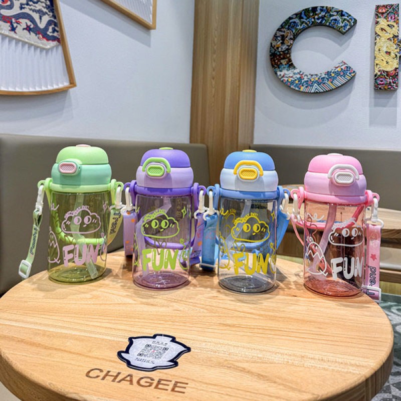 Sippy Cup Factory - 270ml PP Portable Large Diameter with Suction Tube for Children